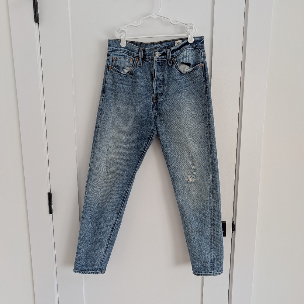 Levi’s Wedgie Fit Jeans White Cone Denim Size 27 Vintage Fade